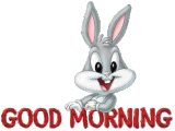 3d animation rabbit good morning orkut scrap myspace.gif