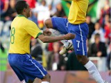 Ronaldinho celebrated his goal with teammate Gilberto Silva.jpg